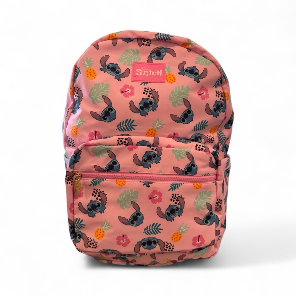 DISNEY x Bioworld Stitch Pink Backpack Two-Piece Set w Detachable Pochette NWT